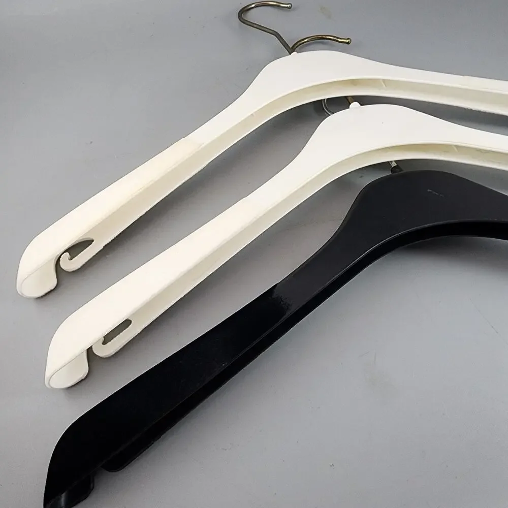 Escada Hangers Lot of 3 Flocked Edge Shoulder Form Hangers